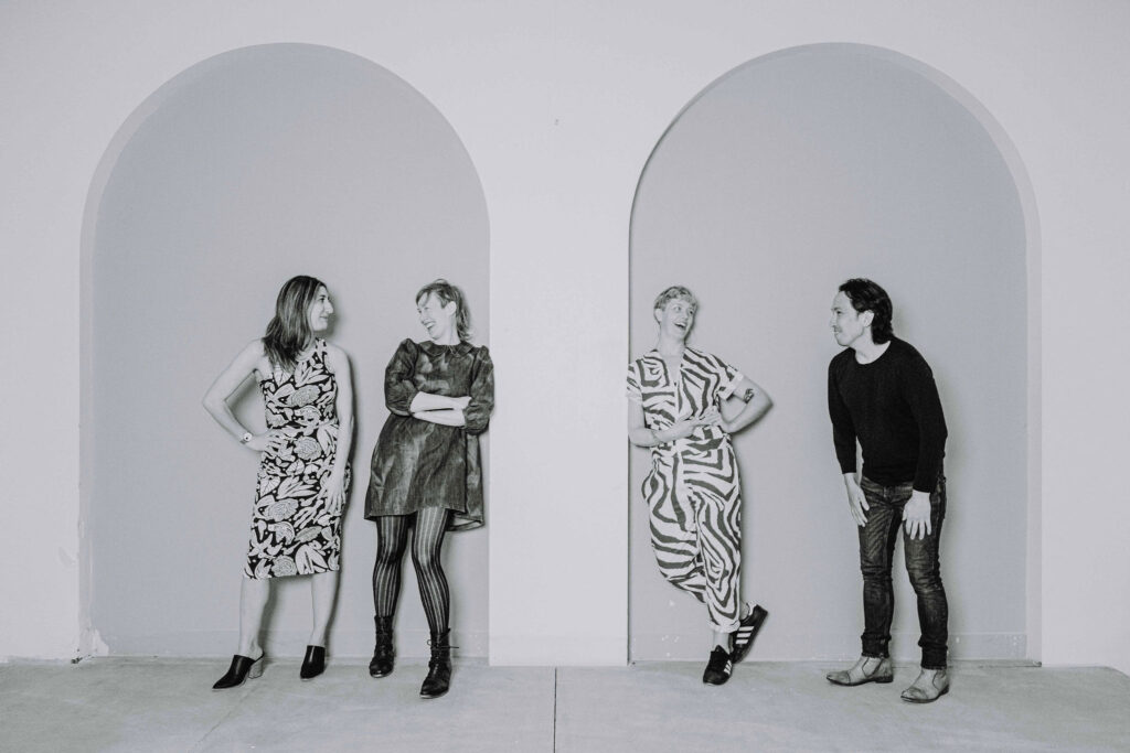 Naz Afsahi , Andrea Donaldson, Jaime Martino, and Michael Hidetoshi Mori at 877 Yonge St. Photo by Eden Graham.