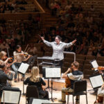 Jennifer Tung with Maestro Gimeno at the 2023 TSO Masterclass. Photo by Dahlia Katz