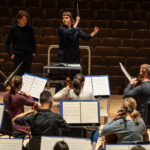 Juliane Gallant with Maestro Gimeno at the 2022 TSO Masterclass. Photo by Dahlia Katz
